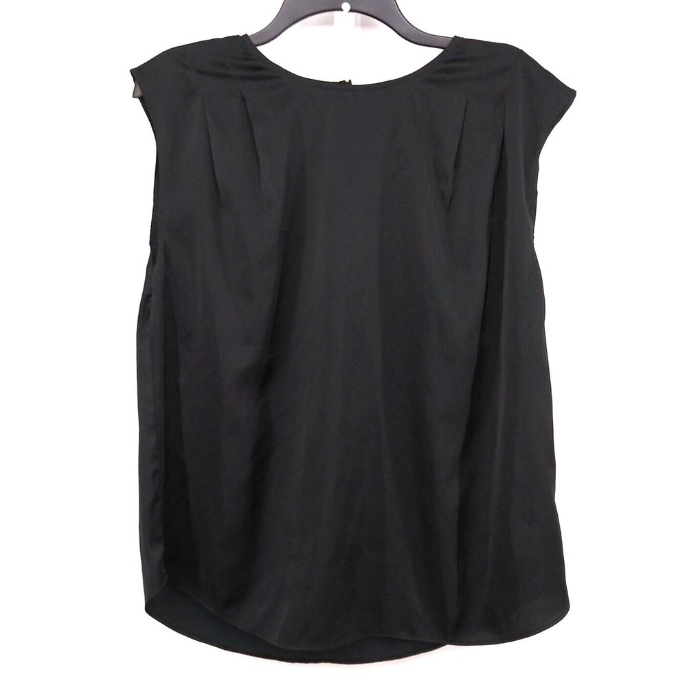 Express Shirt Womens Medium Black Short Sleeve Round Neck Pullover Blouse Top
